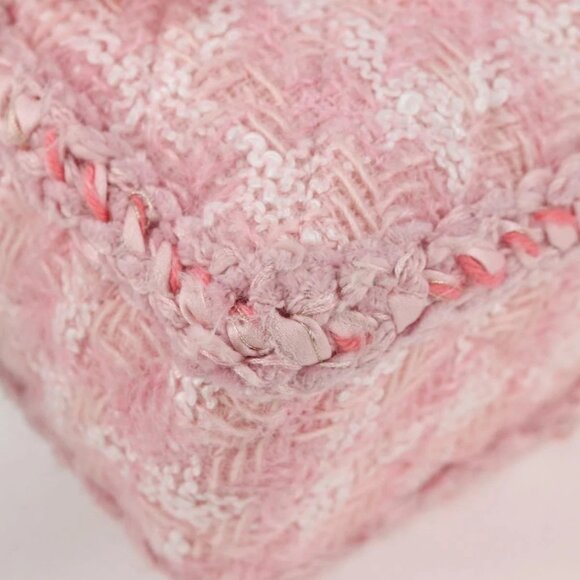 CHANEL Chain Matelasse 2.55 Shoulder Bag Tweed Pink CC Auth 121623AM - Picture 3 of 16